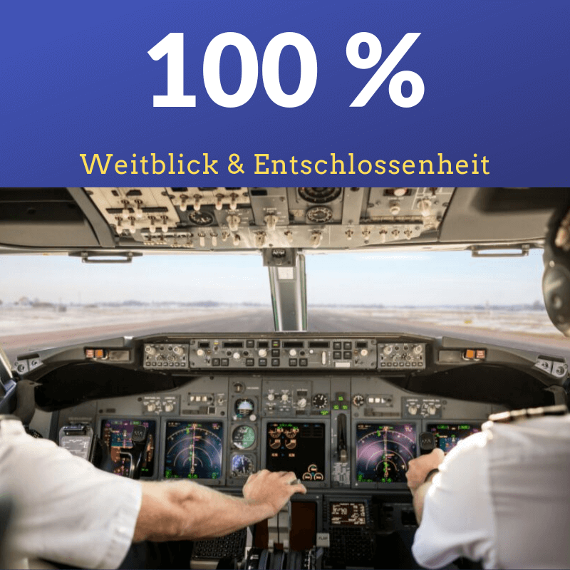 Digitale Kompetenz der Unternehmensleitung ist wie er Blick aus dem Cockpit eines Jets